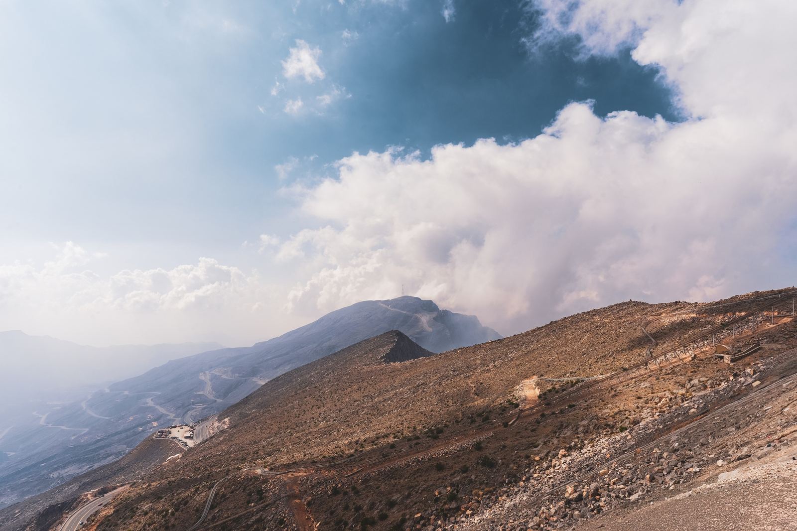 Cloud over the Jebel Jais ridgeline in the cooler season